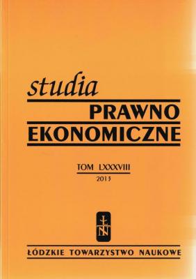 Studia Prawno-Ekonomiczne t. 88/2013 - Praca zbiorowa 