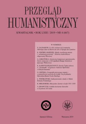 Przegląd Humanistyczny 2019/4 (467) - Отсутствует Przegląd Humanistyczny