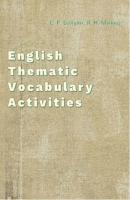 English Thematic Vocabulary Activities - С. Р. Балуян 