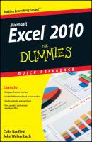 Excel 2010 For Dummies Quick Reference - John  Walkenbach 