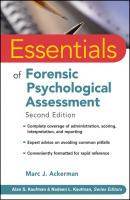 Essentials of Forensic Psychological Assessment - Marc Ackerman J. 