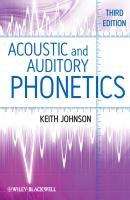 Acoustic and Auditory Phonetics - Keith  Johnson 