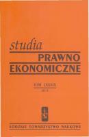 Studia Prawno-Ekonomiczne t. 89/2013 -  