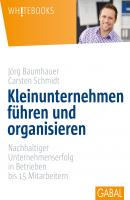 Kleinunternehmen führen und organisieren - Carsten  Schmidt Whitebooks