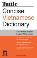 Tuttle Concise Vietnamese Dictionary - Phan Van Giuong 