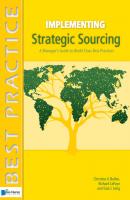 Implementing Strategic Sourcing - Gad J. Selig Best Practice: Business Management