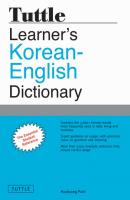 Tuttle Learner's Korean-English Dictionary - Kyubyong Park 