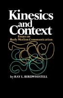 Kinesics and Context - Ray L. Birdwhistell Conduct and Communication