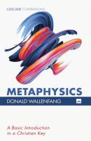 Metaphysics - Donald Wallenfang Cascade Companions