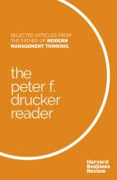 The Peter F. Drucker Reader - Peter F. Drucker 