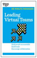 Leading Virtual Teams (HBR 20-Minute Manager Series) - Harvard Business Review 20-Minute Manager