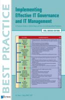 Implementing Effective IT Governance and IT Management - Gad J. Selig 