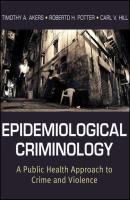 Epidemiological Criminology - Roberto Potter H. 
