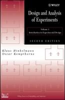 Design and Analysis of Experiments, Volume 1 - Klaus  Hinkelmann 