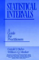 Statistical Intervals - Gerald Hahn J. 