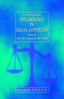 Handbook of Psychology in Legal Contexts - David  Carson 