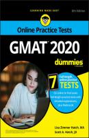 GMAT For Dummies 2020 - Scott A. Hatch 