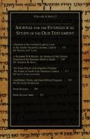 Journal for the Evangelical Study of the Old Testament, 4.2 - Группа авторов 