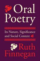 Oral Poetry - Ruth Finnegan 