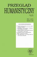 Przegląd Humanistyczny 2014/1 (442) - Группа авторов Przegląd Humanistyczny