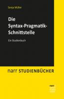 Die Syntax-Pragmatik-Schnittstelle - Sonja Müller narr studienbücher