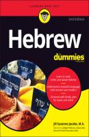 Hebrew For Dummies - Jill Suzanne Jacobs 
