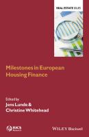 Milestones in European Housing Finance - Christine  Whitehead 