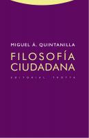 Filosofía ciudadana - Miguel Á. Quintanilla Estructuras y Procesos. Filosofía