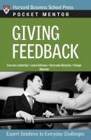 Giving Feedback - Группа авторов Pocket Mentor