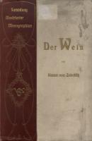 Der Wein - Hanns von Zobeltitz Иностранная книга